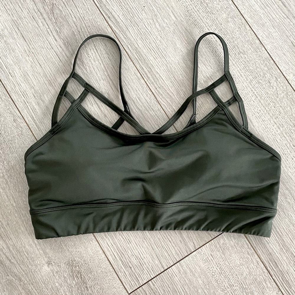 Marika Tek Green Strappy Sports Bra